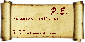 Palesich Ezékiel névjegykártya